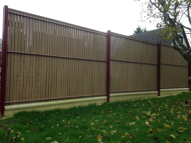 Lames d'occultation dans treillis soudé